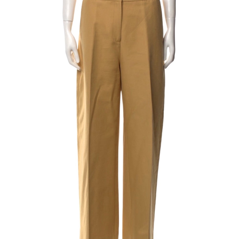 KHAITE Luxury Khaki Wide Leg Trouser.Size Large (10).The Drape on this pant is 🔥